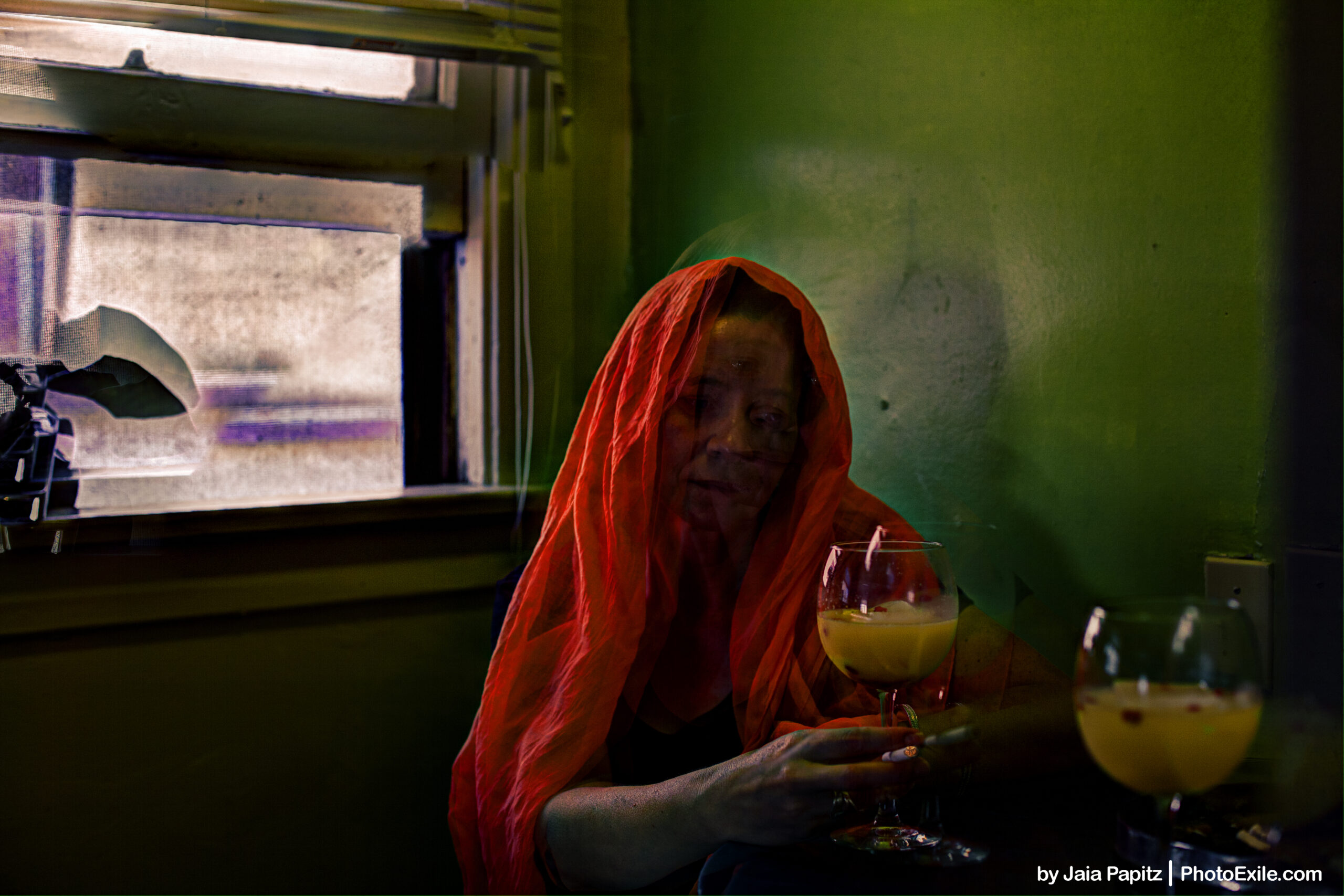 A-Glass-with-godot — Other People series, photograph by Jaia Papitz