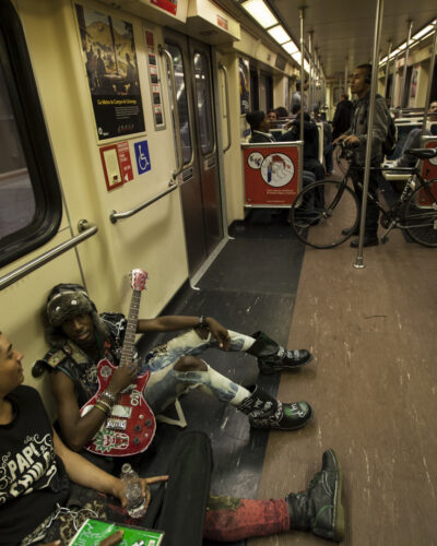 Bike & Grafitti Boots — Photo Journalism series, photograph by Jaia Papitz